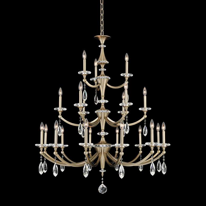 Image 1 Floridia 42" Wide Champagne Gold 21-Light 3-Tier Chandelier