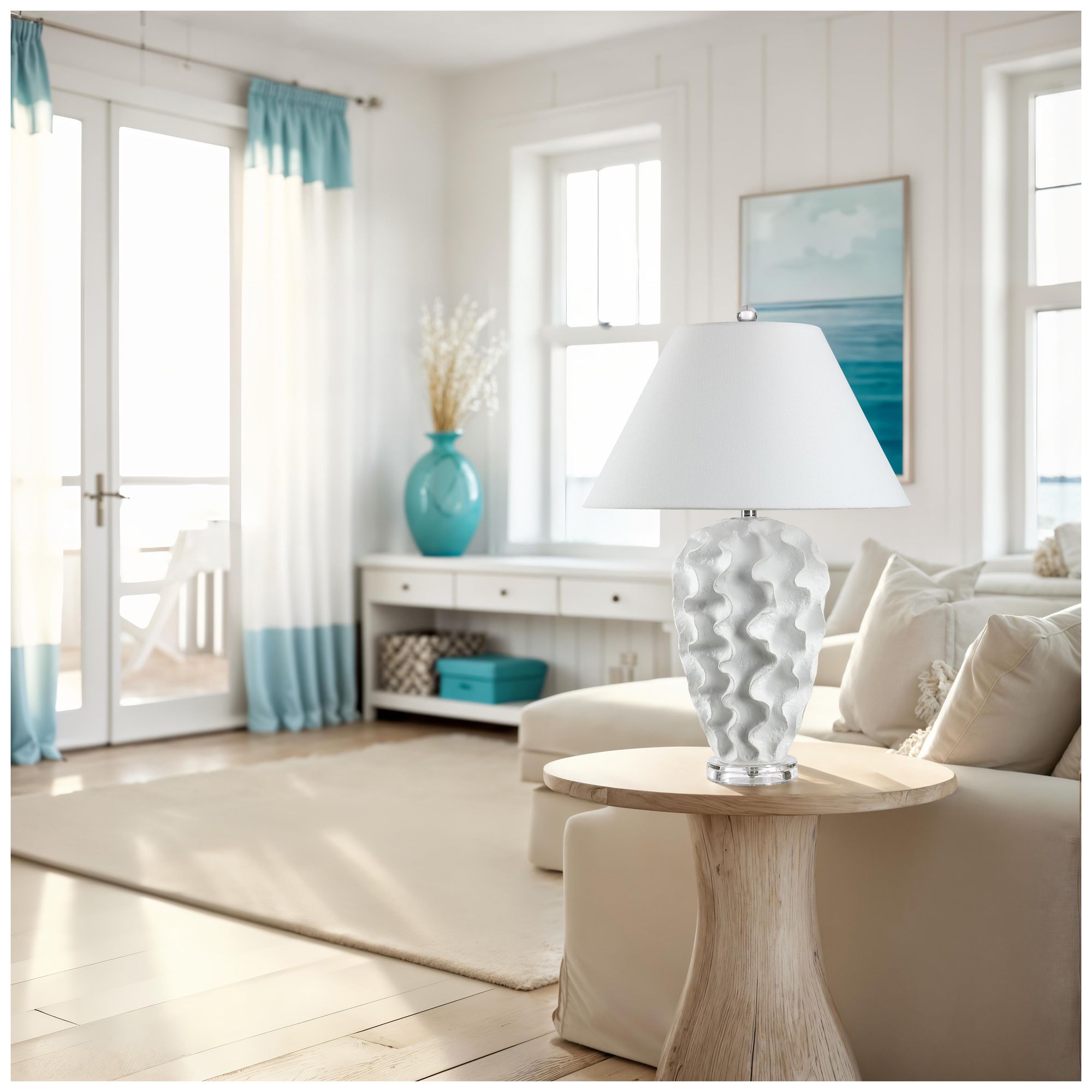 Image 3 Floris 26.5" Height Table Lamps, White more views