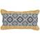 Florita Sunflower and Navy 26" x 14" Decorative Pillow