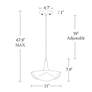 Thumbnail2 of Floski 1-Light Glass Pendant Light more views