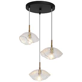 Image1 of Floski 3-Light Gold Glass Cluster Island Pendant Light