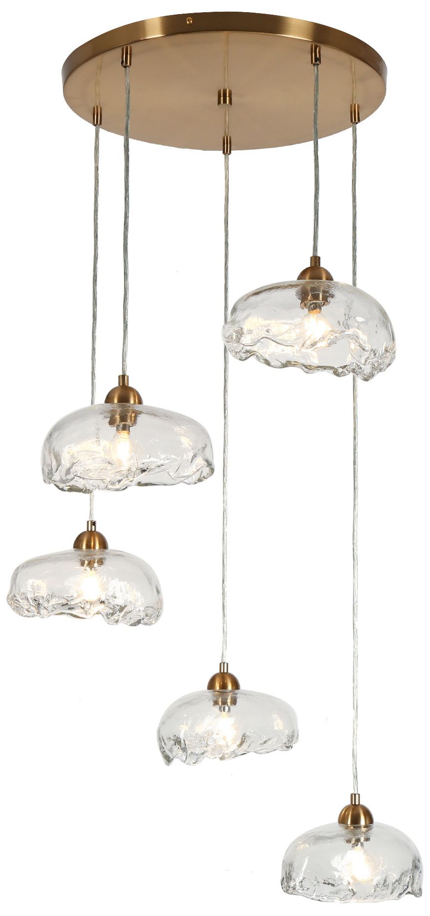 Floski 5-Light Glass Cluster Island Pendant Light - Made to Order