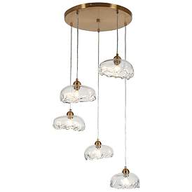 Image1 of Floski 5-Light Glass Cluster Island Pendant Light