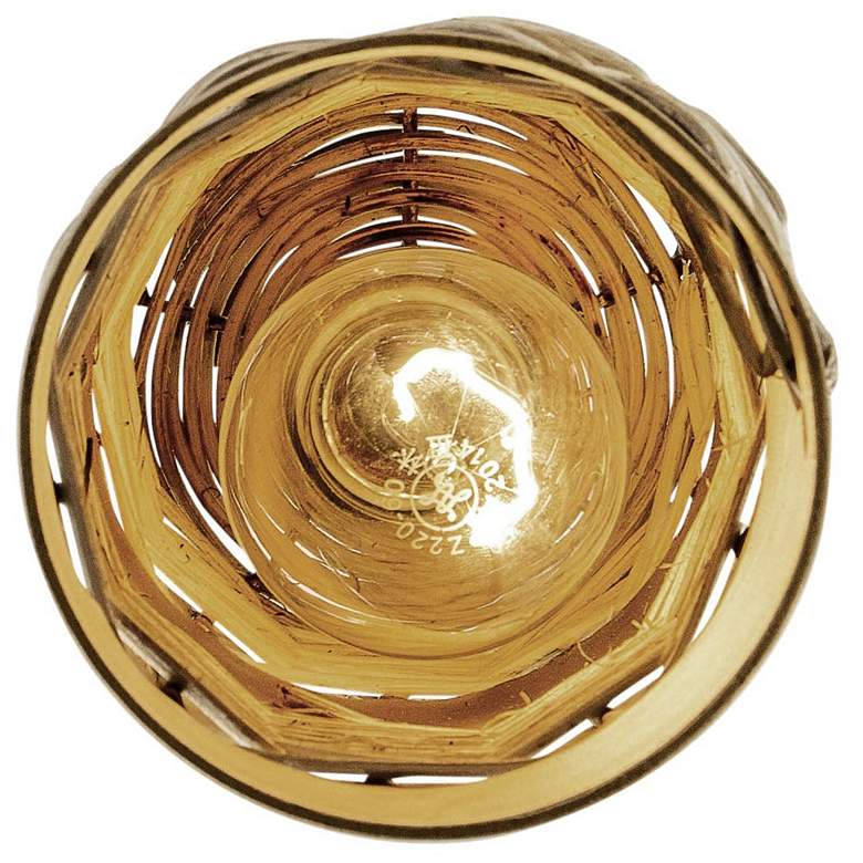Image 5 Flow 1-Lt Cylinder Mini Pendant - Baguette/Natural Rattan more views