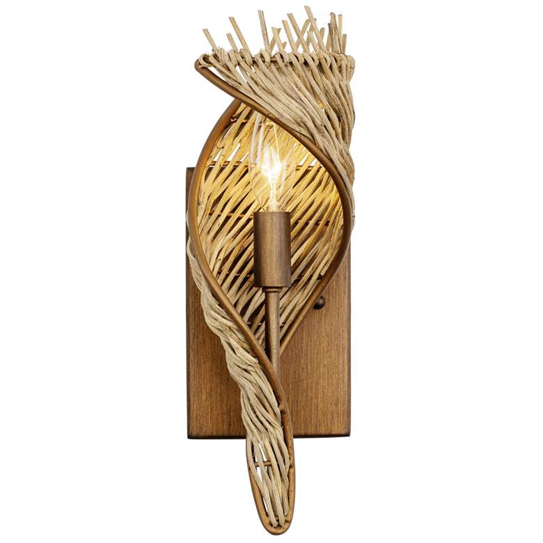 Image 1 Flow 1-Lt Right Sconce - Baguette/Natural Rattan
