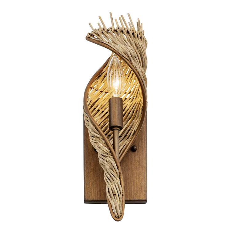 Image 3 Flow 1-Lt Right Sconce - Baguette/Natural Rattan more views