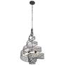 3_Flow 18" Wide 3-Lt Steel Twist Pendant more views