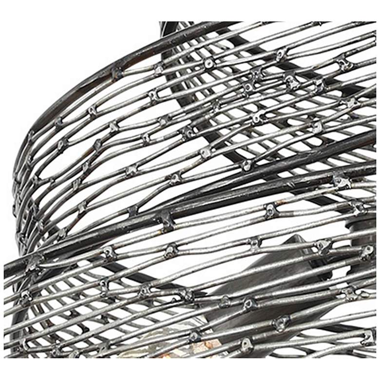 Image 4 Flow 18" Wide 3-Lt Steel Twist Pendant more views