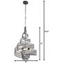 5_Flow 18" Wide 3-Lt Steel Twist Pendant more views