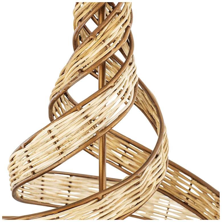 Image 5 Flow 26" Wide Baguette Natural Rattan 6-Light Twist Pendant more views