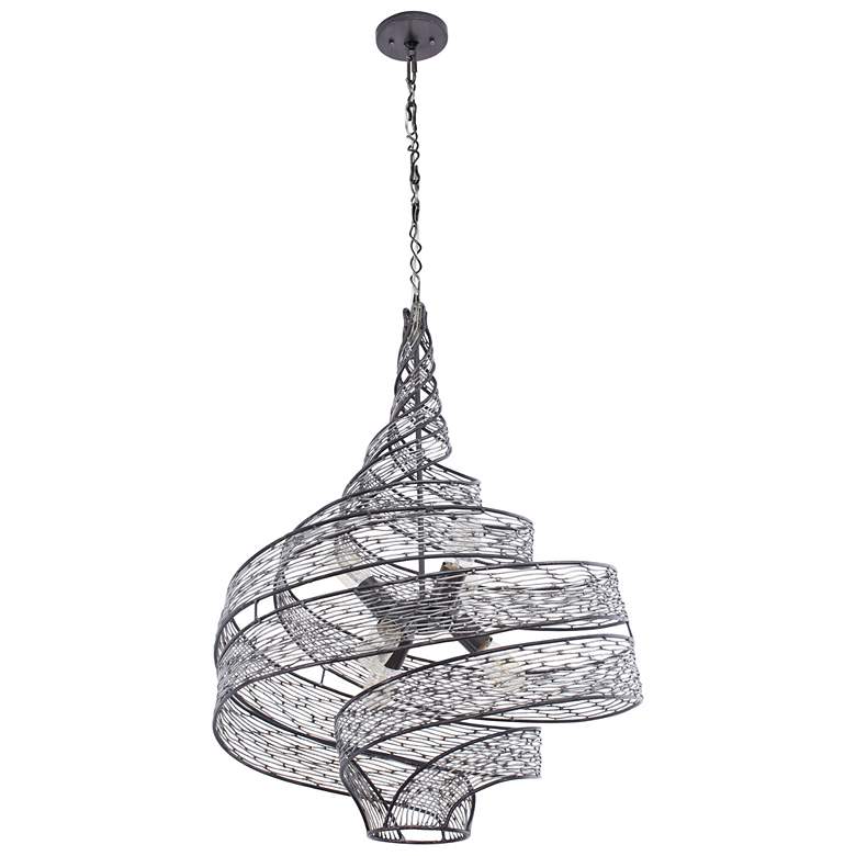 Image 2 Flow 6-Light Twist Pendant - Steel more views