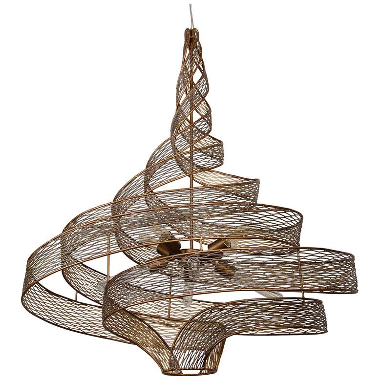 Image 2 Flow 8-Light Twist Pendant - Hammered Ore more views