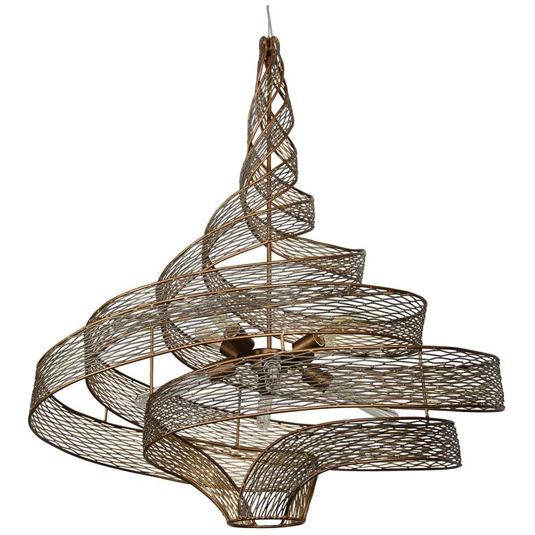Image 3 Flow 8-Light Twist Pendant - Hammered Ore more views