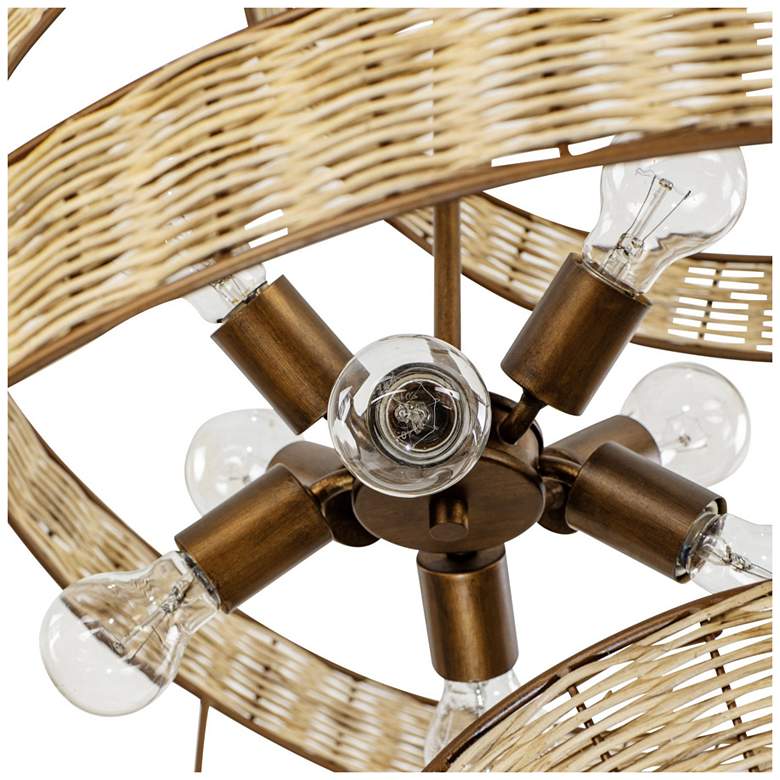 Image 2 Flow 8-Lt Twist Pendant - Baguette/Natural Rattan more views