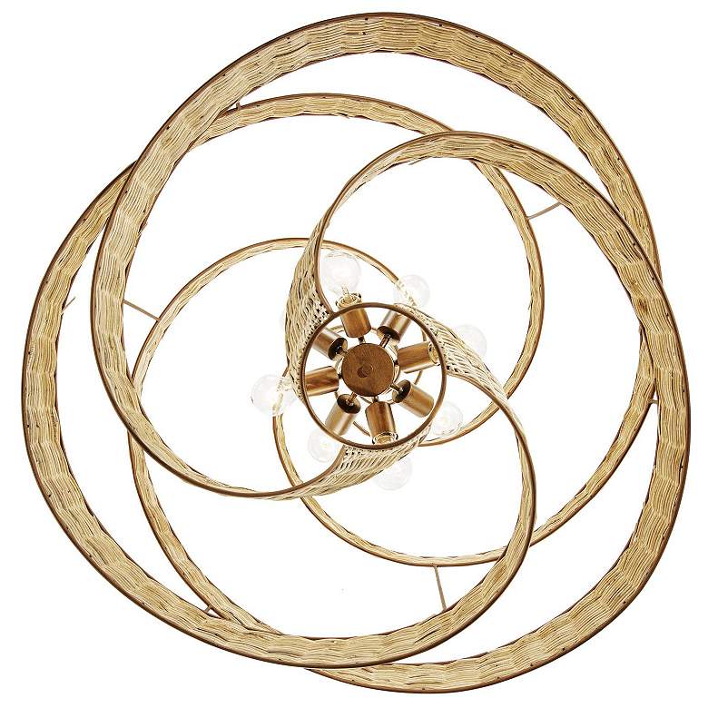 Image 3 Flow 8-Lt Twist Pendant - Baguette/Natural Rattan more views