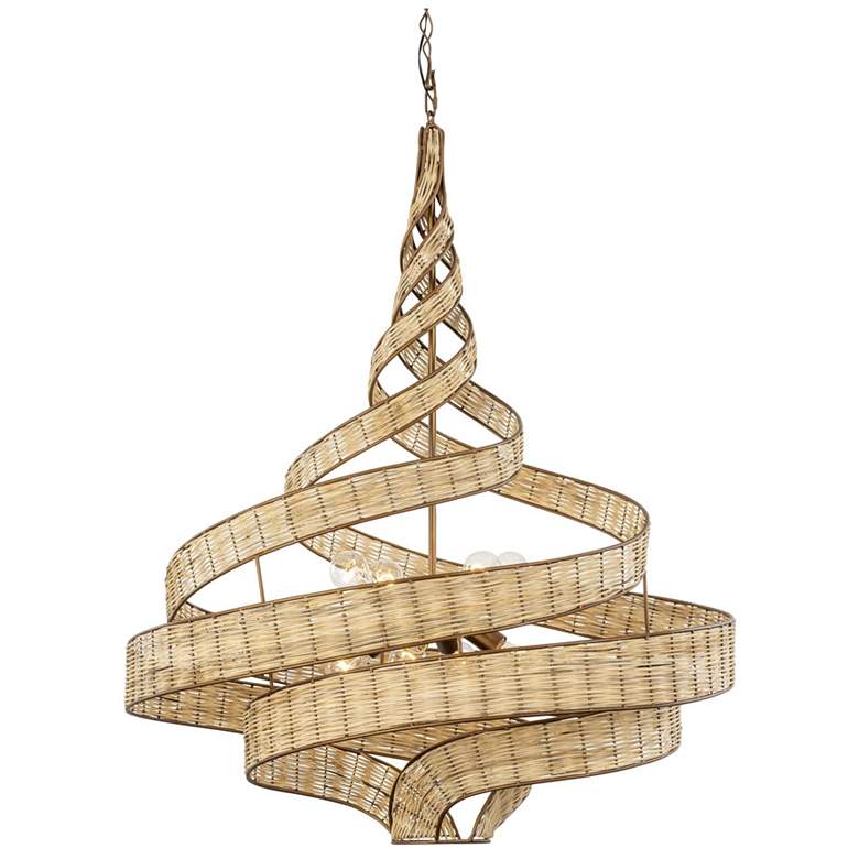 Image 4 Flow 8-Lt Twist Pendant - Baguette/Natural Rattan more views