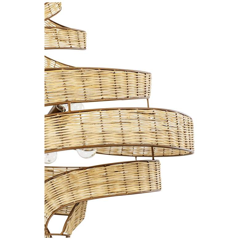 Image 5 Flow 8-Lt Twist Pendant - Baguette/Natural Rattan more views