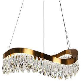 Image1 of Flowarop 1-Light LED Crystal Drum Chandelier