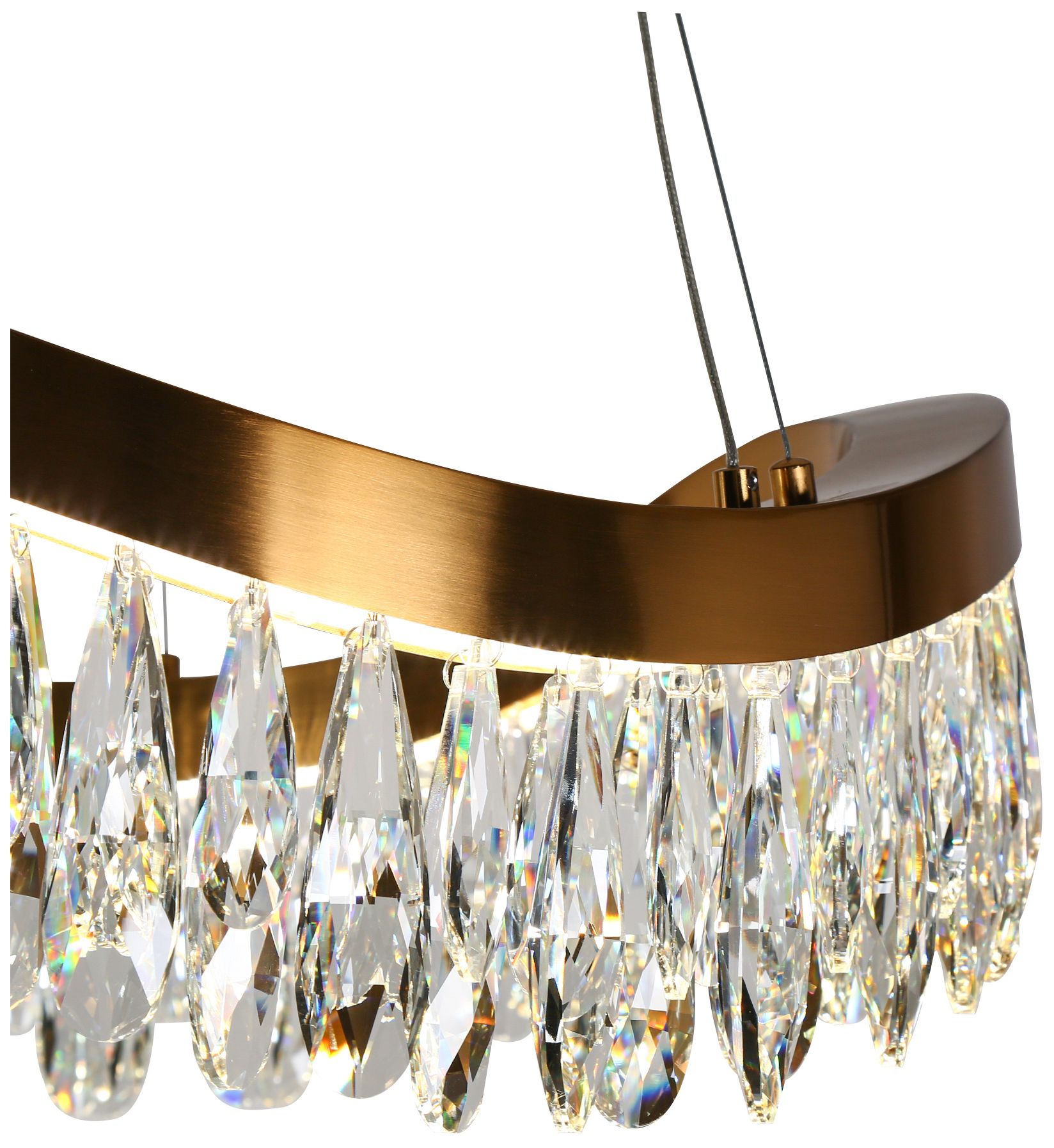 Image 4 Flowarop 1-Light LED Crystal Drum Chandelier more views