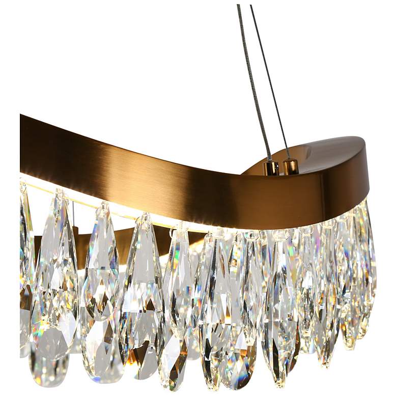 Image 4 Flowarop 1-Light LED Crystal Drum Chandelier more views