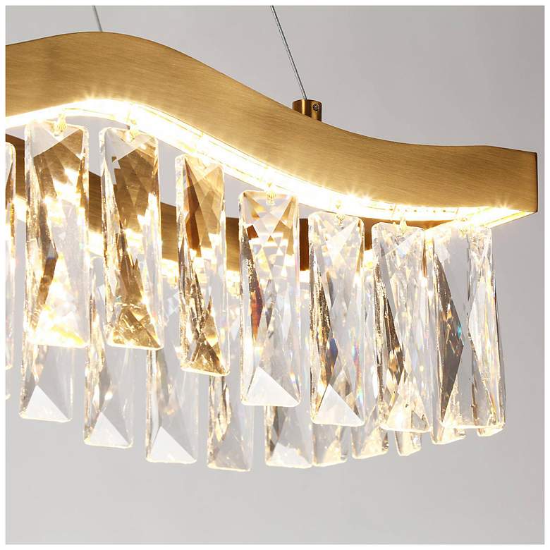Image 5 Flowarop 1-Light LED Gold Crystal Island Chandelier more views