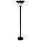 Flower Bed Art Glass Tiffany Style Torchiere Floor Lamp