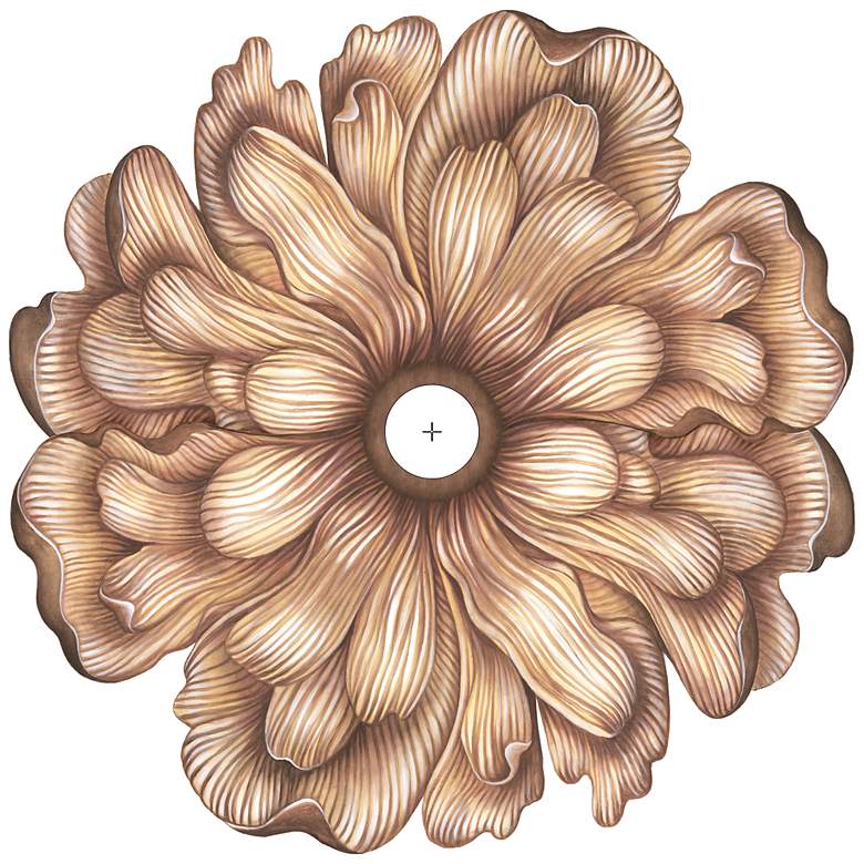 Image 1 Flower Bloom 36" Wide Repositionable Ceiling Medallion