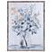 Flower Bouquet In A Glass Vase Print On Wood