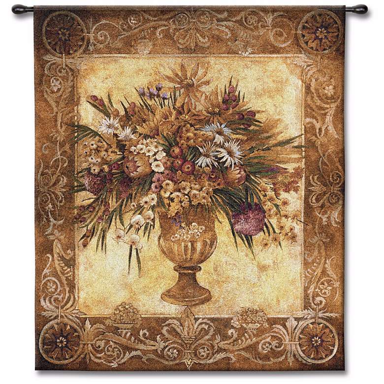Image 1 Flower Bouquet Urn 53 inch High Wall Tapestry