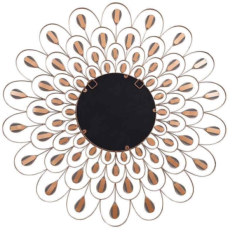 Image 6 Flower Burst Gold 36" Round Wall Mirror more views