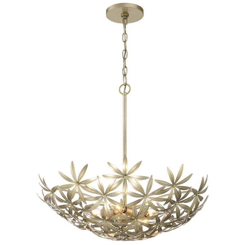 Image 1 Flower Child 21" Wide Ambry Gold 4-Light Pendant