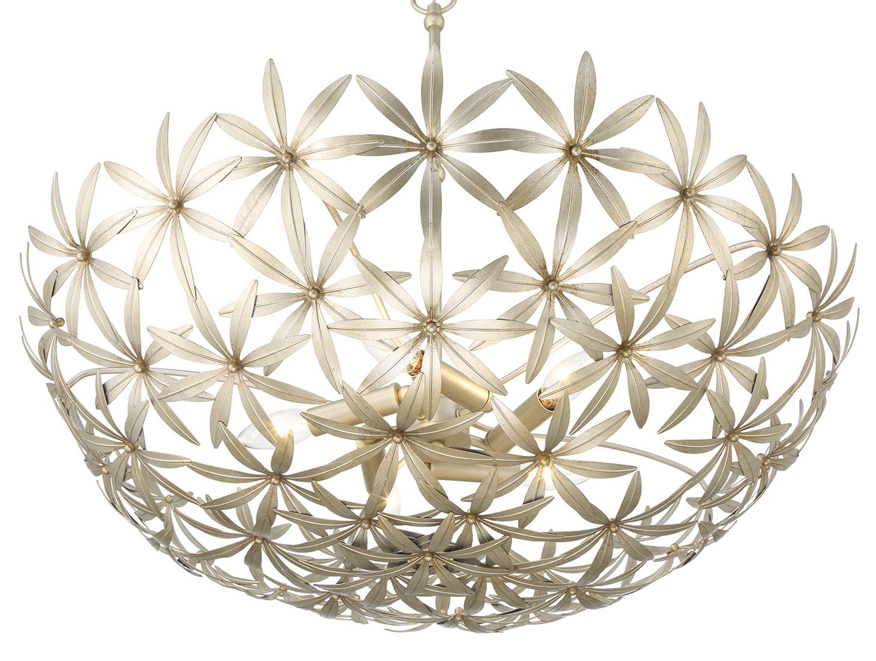 Flower Child 30" Wide Ambry Gold 5-Light Chandelier