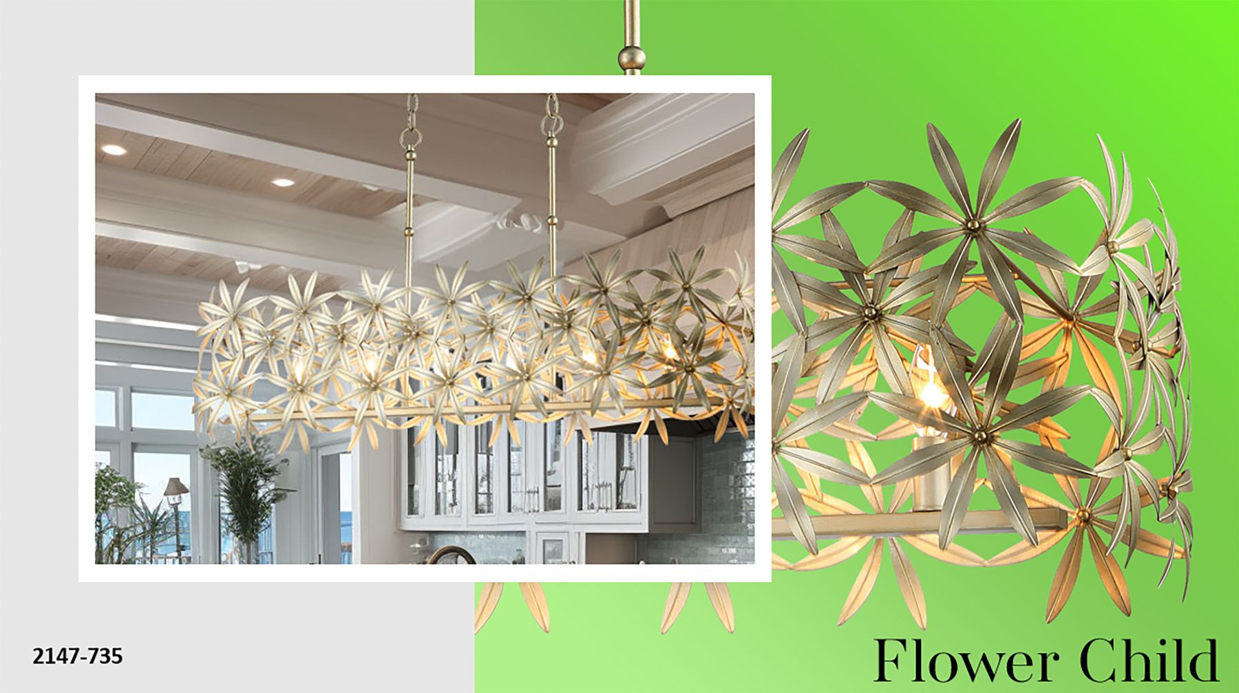 Flower Child 30" Wide Ambry Gold 5-Light Chandelier