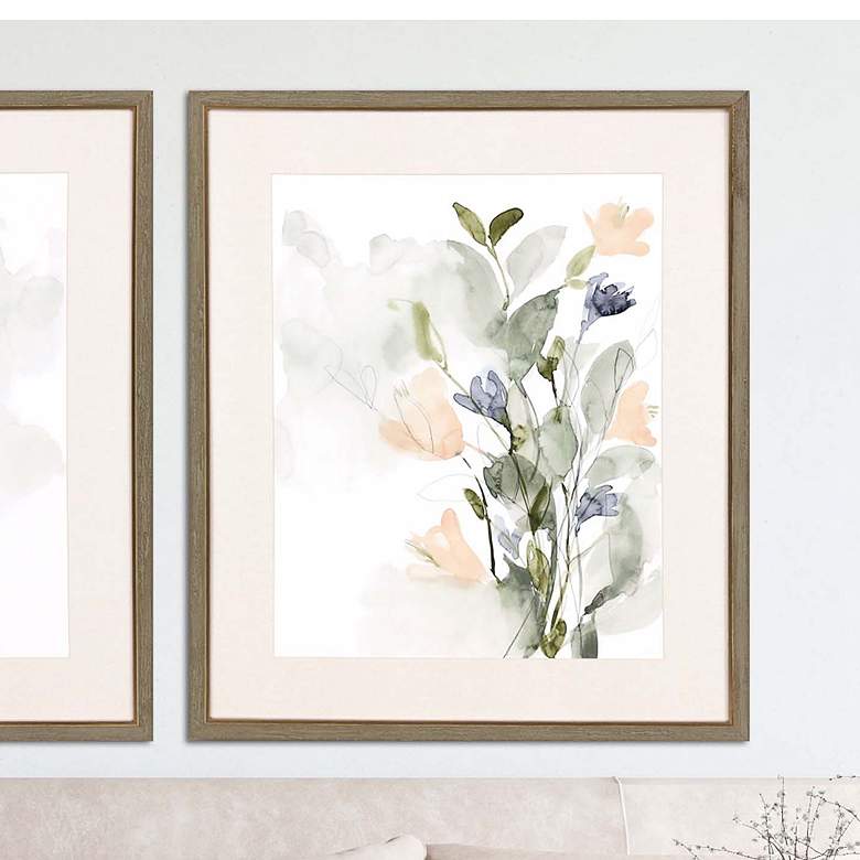 Image 1 Flower Cluster II 40" High Framed Giclee Wall Art