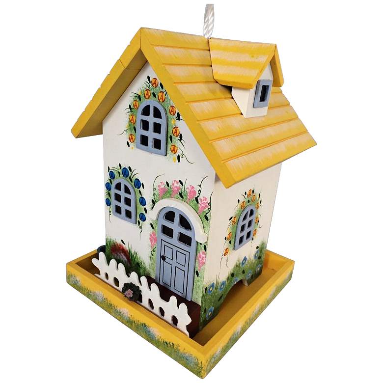 Image 1 Flower Cottage Bold Yellow Birdfeeder