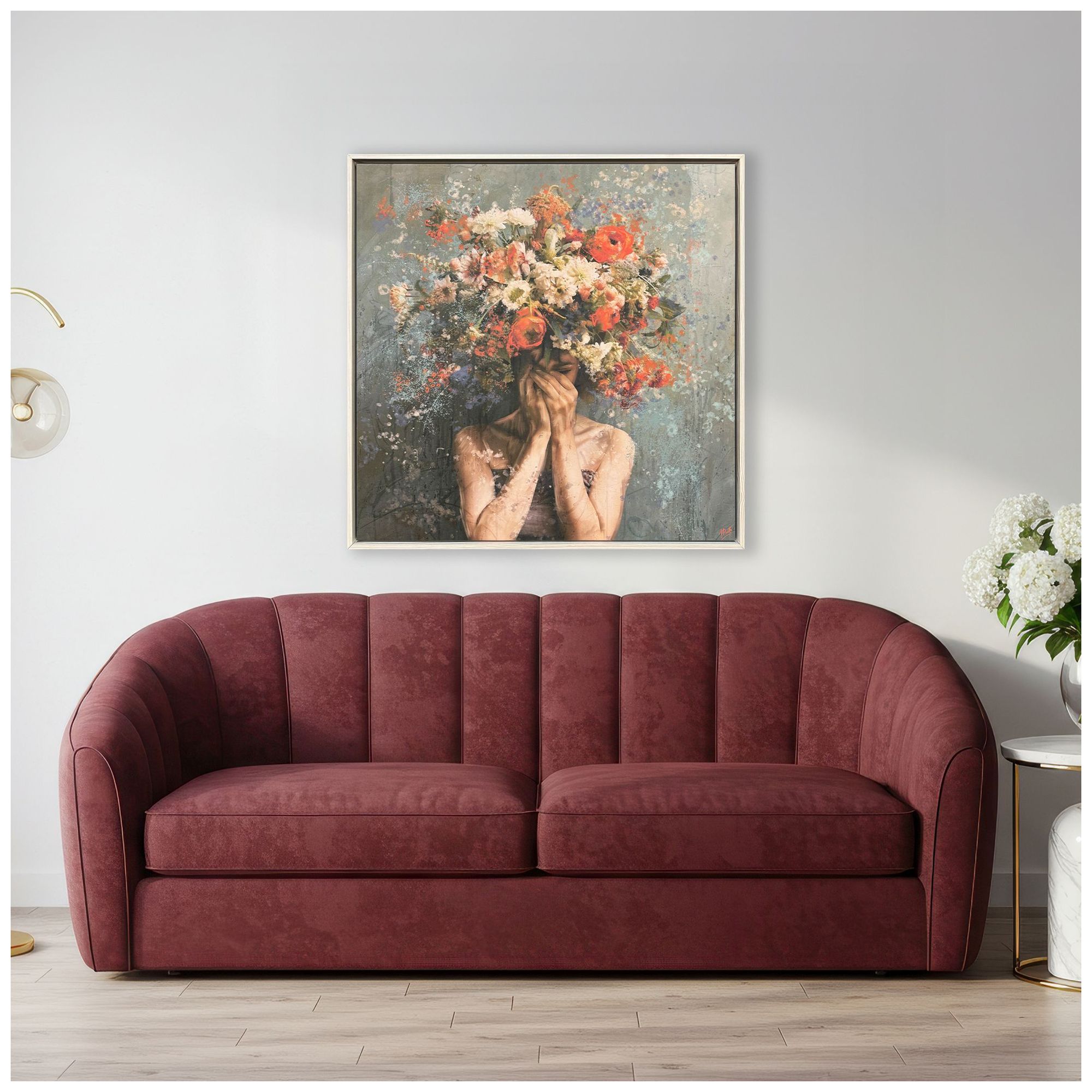 Image 4 Flower Face 42"W x 42"H Canvas more views