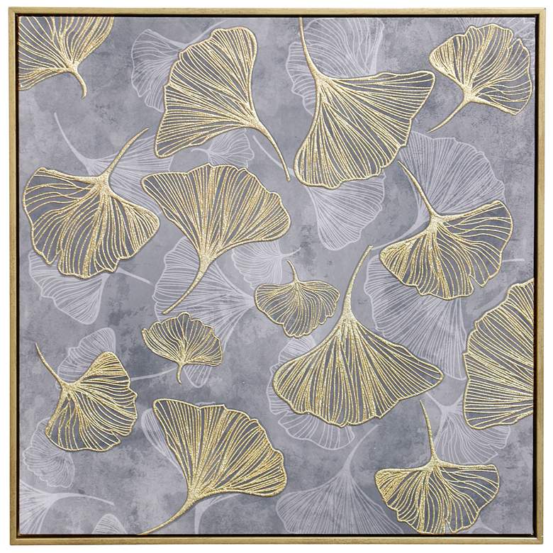 Image 1 Flower Fusion - Printed Canvas Framed with Foil Accents Wall Art