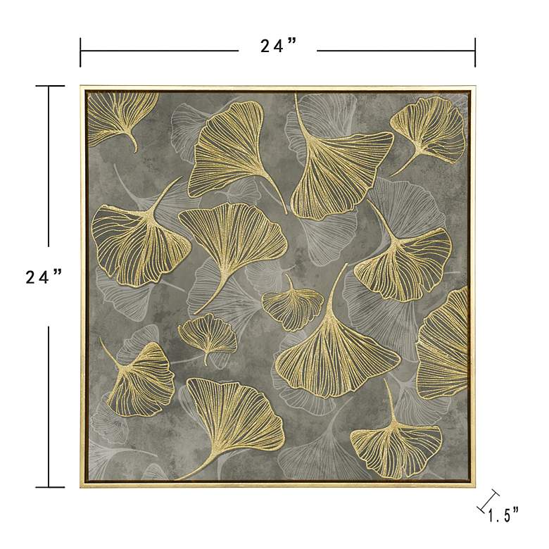 Image 7 Flower Fusion - Printed Canvas Framed with Foil Accents Wall Art more views