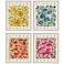 Flower Market 17"W x 21"H Framed Art - Set of 4