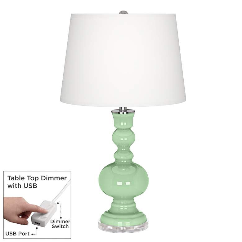 Image 1 Flower Steam Apothecary Table Lamp with Dimmer