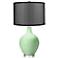 Flower Steam Ovo Table Lamp with Organza Black Shade