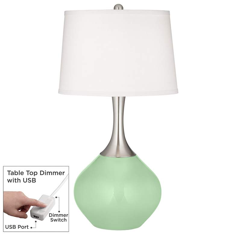 Image 1 Flower Steam Spencer Table Lamp with Dimmer