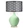 Flower Steam Toby Table Lamp With Black Metal Shade