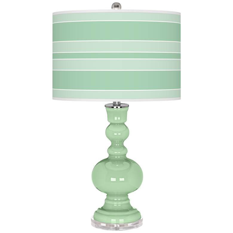 Image 1 Flower Stem Bold Stripe Apothecary Table Lamp