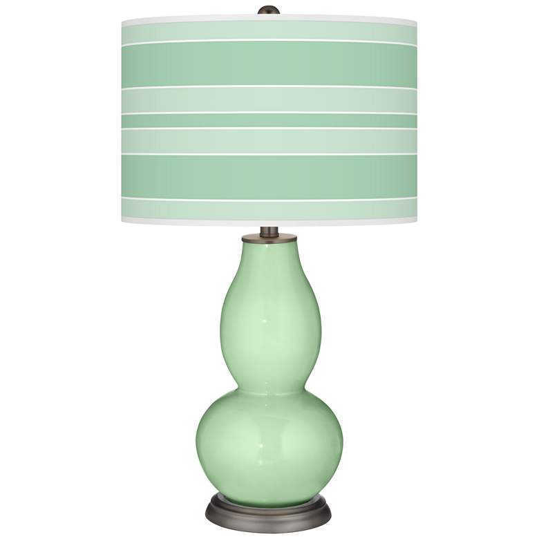 Image 1 Flower Stem Bold Stripe Double Gourd Table Lamp
