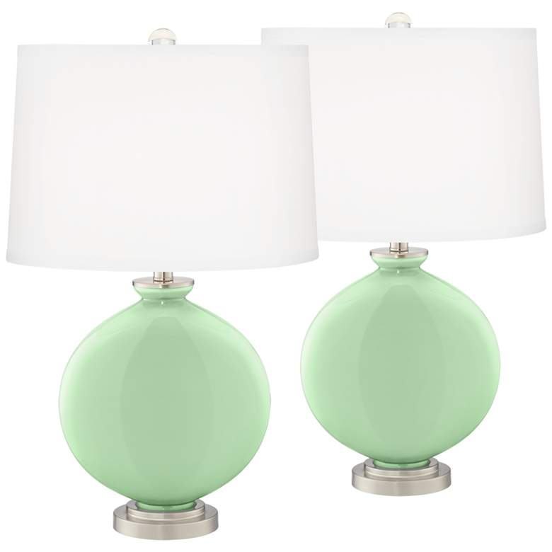 Image 2 Flower Stem Carrie Table Lamp Set of 2 with Dimmers