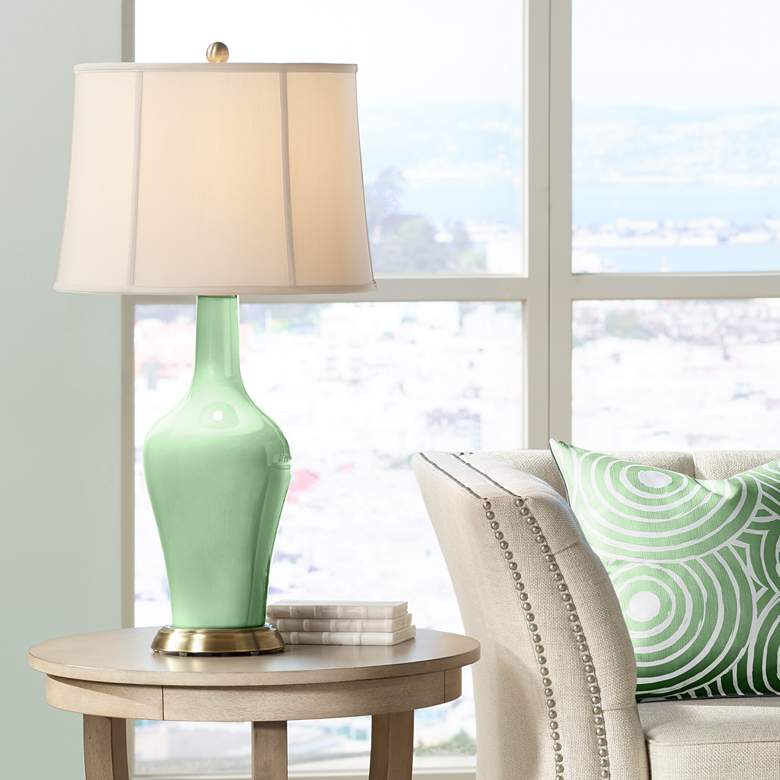 Image 1 Flower Stem Green Anya Table Lamp