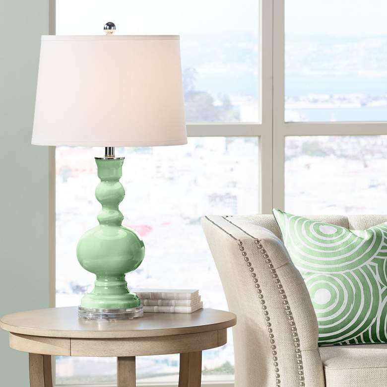 Image 1 Flower Stem Green Apothecary Table Lamp