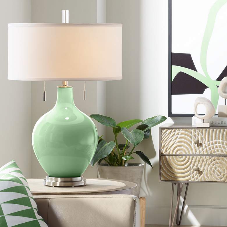 Image 1 Flower Stem Green Toby Table Lamp