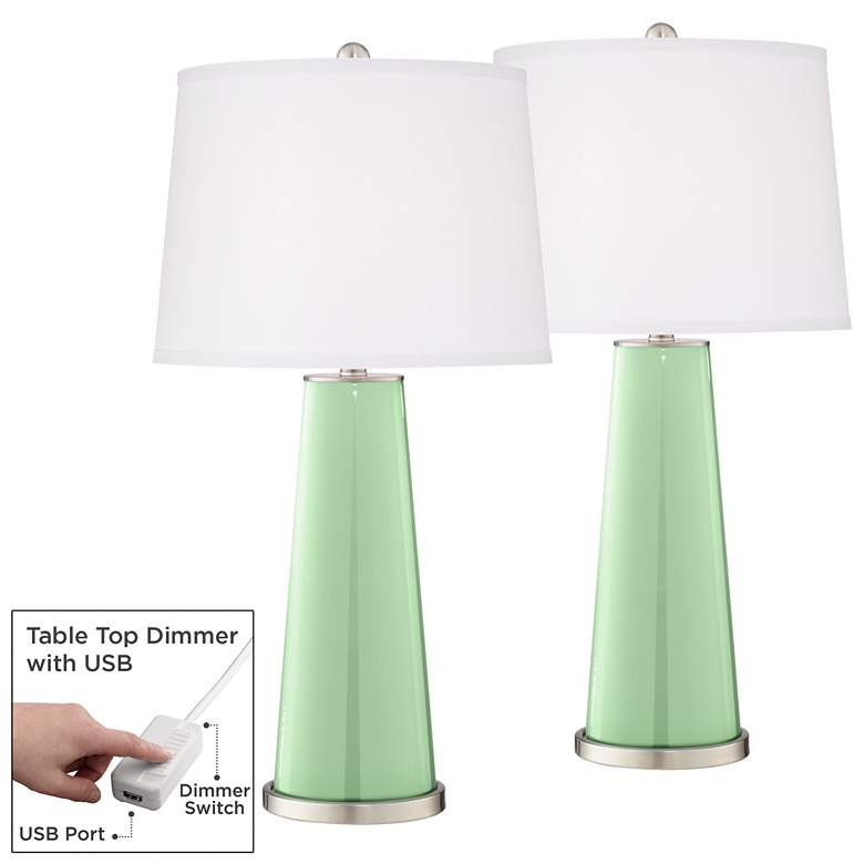 Image 1 Flower Stem Leo Table Lamp Set of 2 with Dimmers